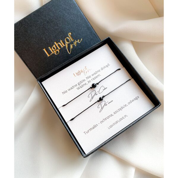 Bransoletki dla Pary z turmalinem - Dla Niej i Dla Niego