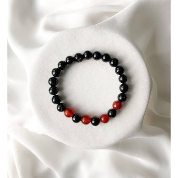 Bransoletka Karneol i Turmalin