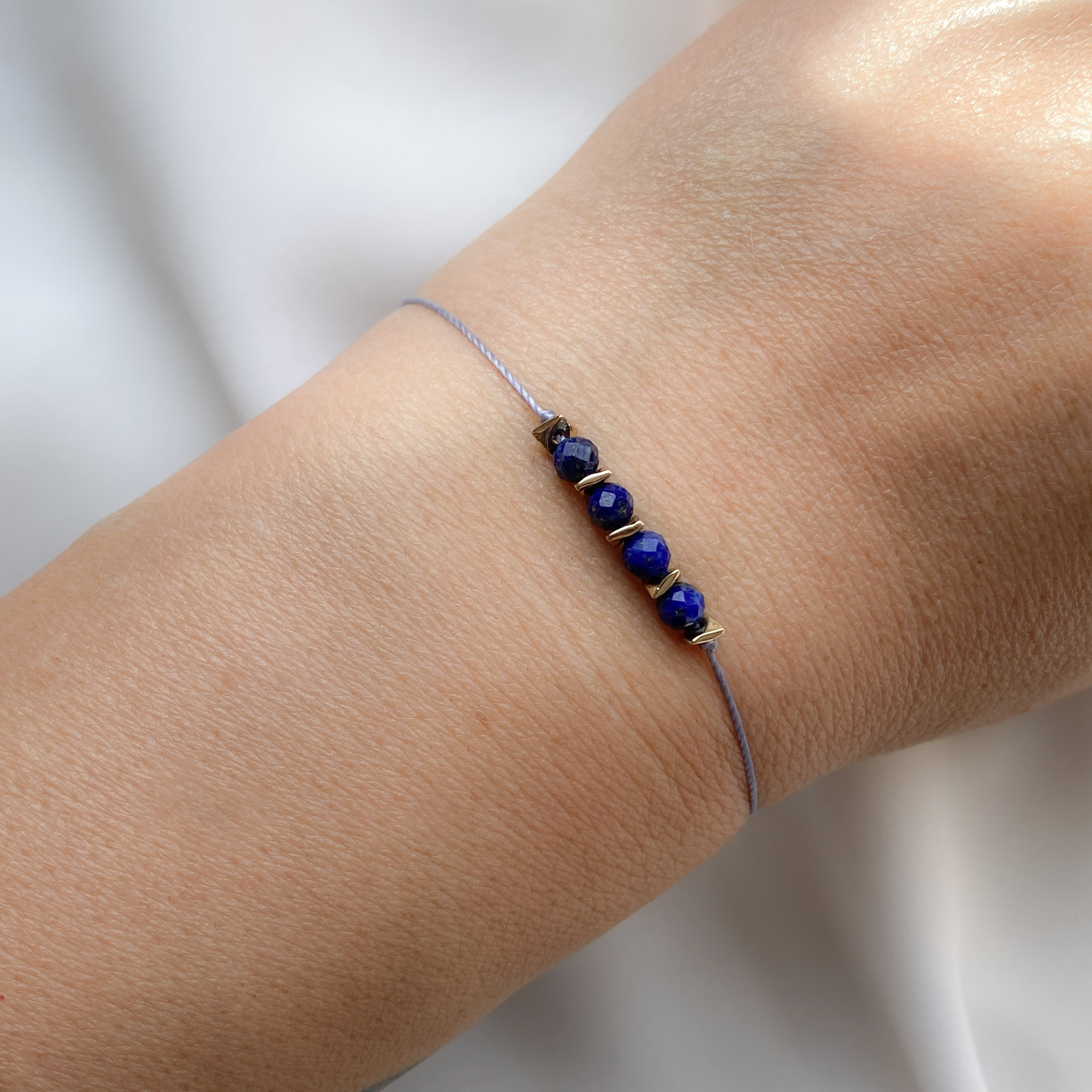 Bransoletka z lapis lazuli i hematytu - obrazek 2