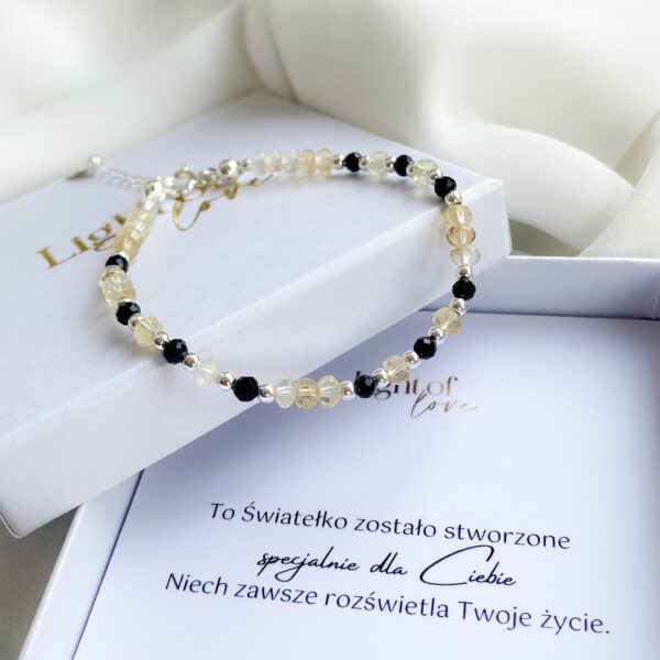Bransoletka obfitości turmalin i cytryn